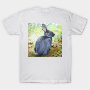Black Rabbit In The Forest T-Shirt